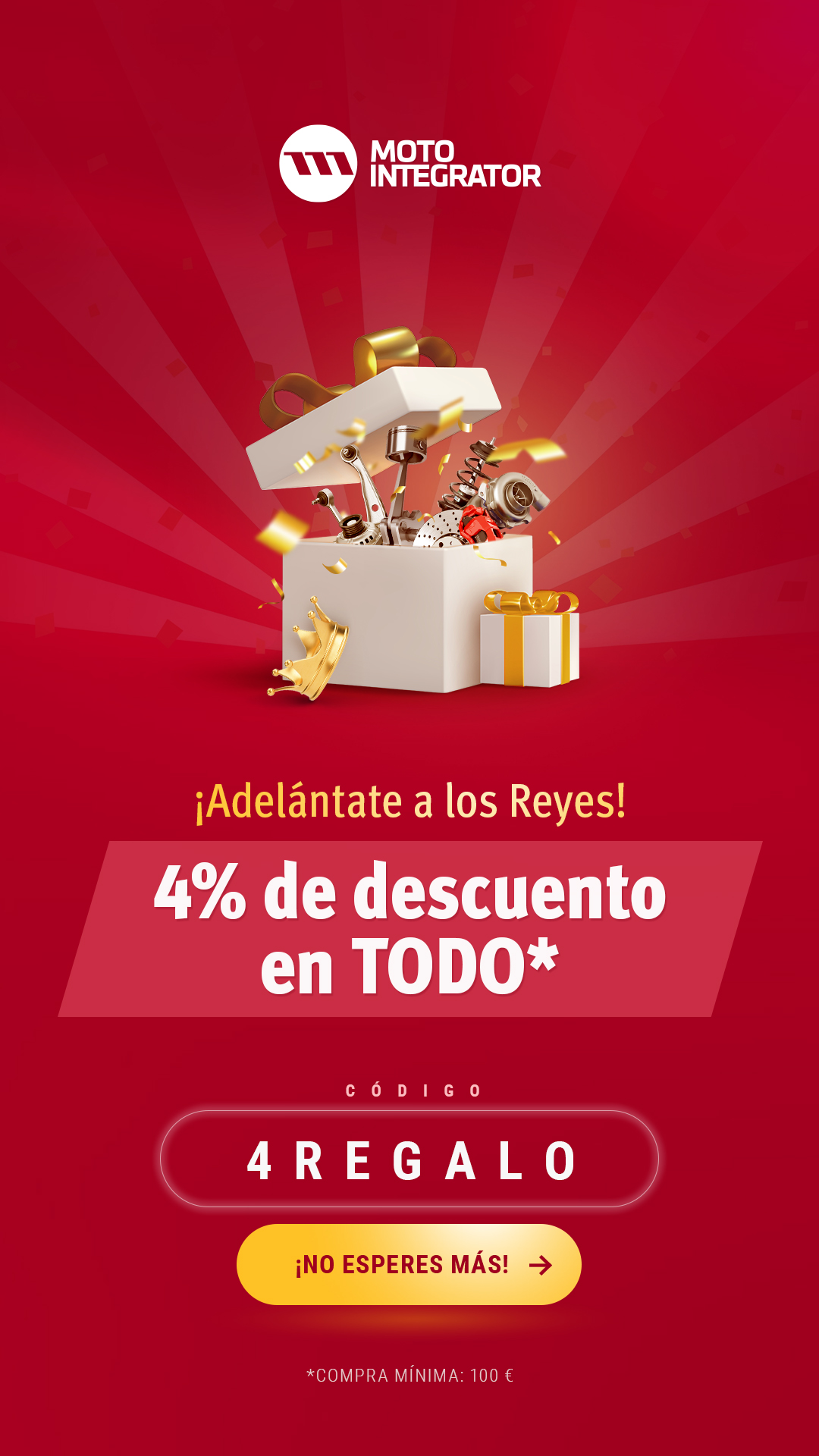 4% de descuento en todo